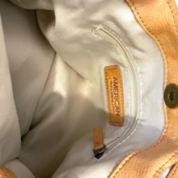 American Leather Liberty Leather Shoulder Bag Coffee Latte Smooth🆕 FAST😮💨⚡🚚 - Picture 8 of 16